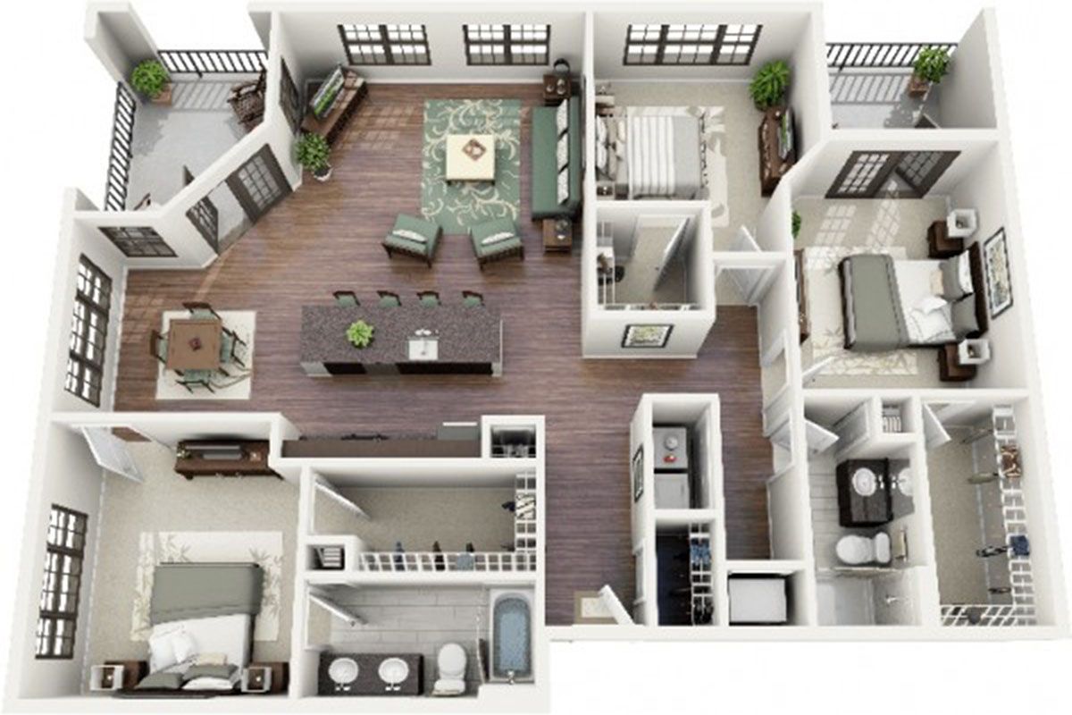 Дизайн проект 4-комнатной квартиры